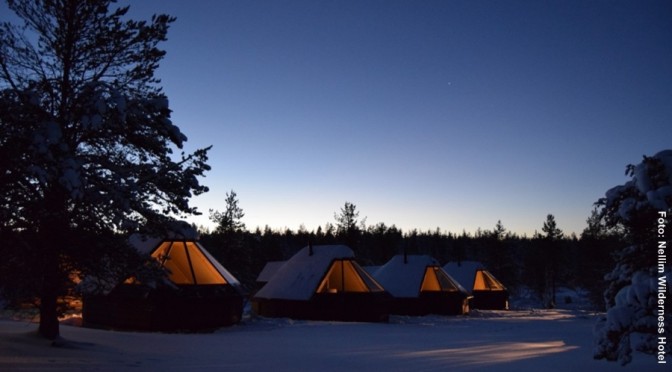 Finnland Winterurlaub Nordlichter Hütten