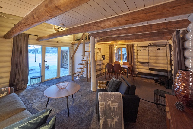 Exklusive Blockhütten in Lappland - "Holzfällerhütte"