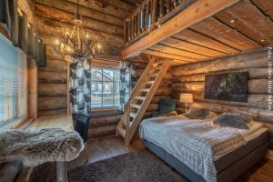 Blockhütten-Suite mit Doppelbett und Loft