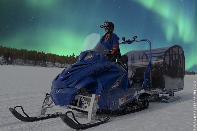 Winteraktivität Fahrt mit dem Polarlicht-Zug