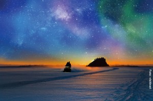 Finnland-Winterreise-Polarhimmel-Nordlichter-Winternacht 