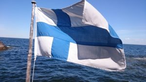 Fahrradtour Finnland Flagge
