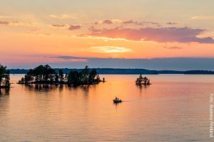 Fishing in summer evening, Finland