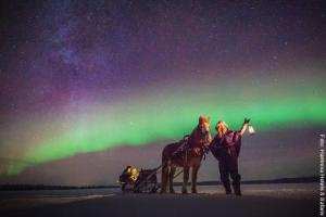 Winteraktivität abendliche Pferdeschlittenfahrt