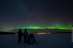 Polarlichter Schneemobil Safari