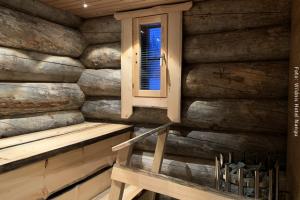 Sauna in Panorama Blockhütte