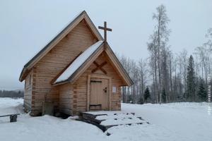 Winterreise Schwedens Norden - Särkilax-Kirche